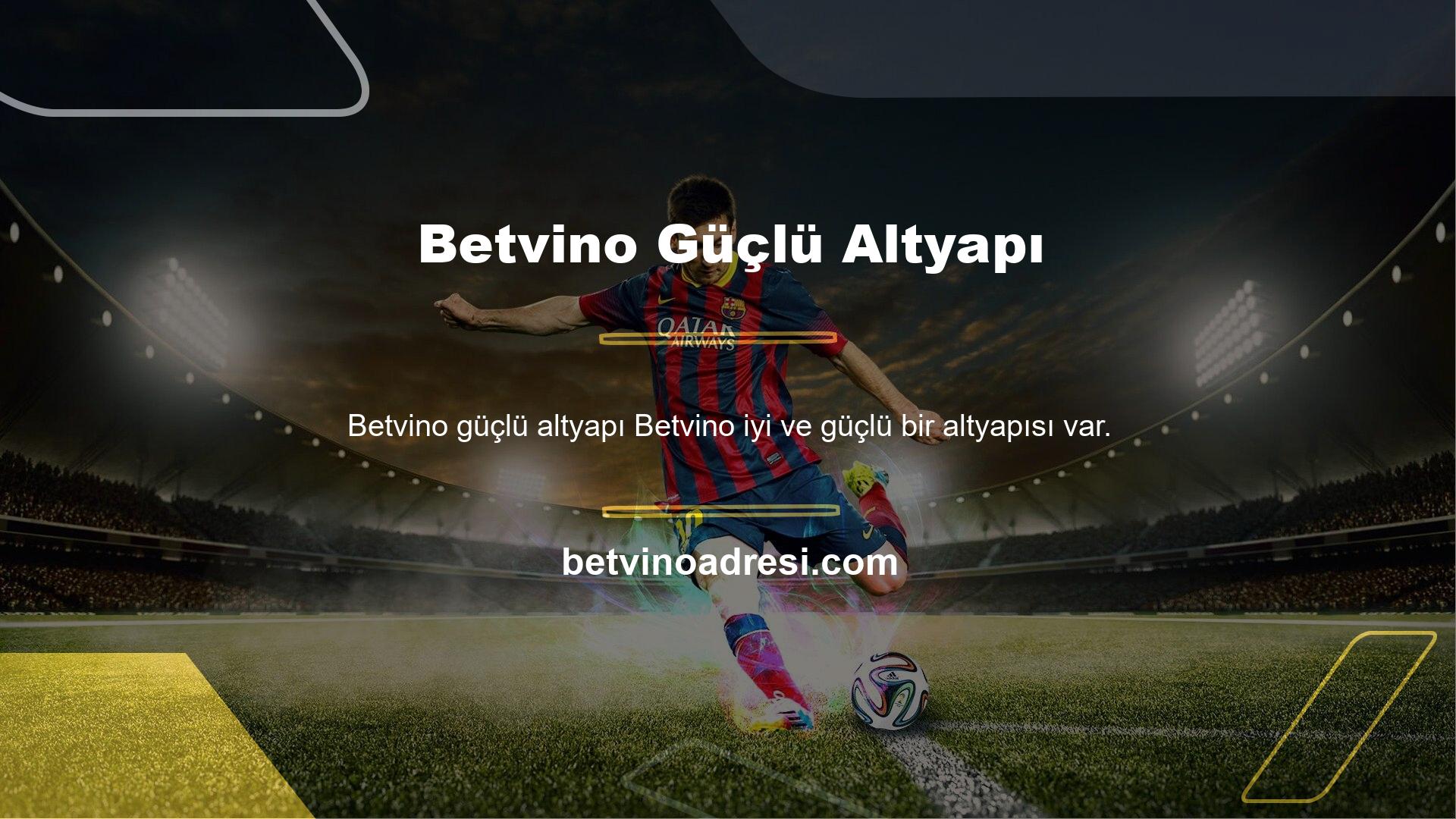 Altyapı şirketlerini görmek için Betvino kaydolun